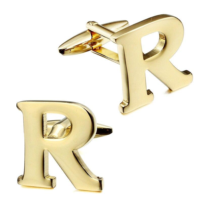 Gold-Tone Monogram Cufflinks GR R 