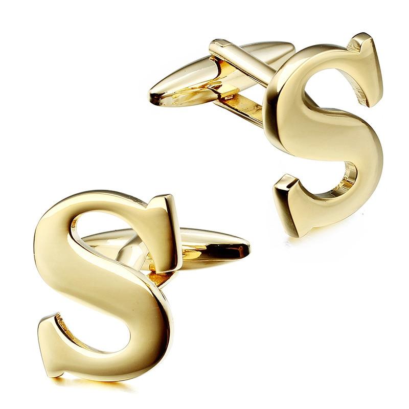 Gold-Tone Monogram Cufflinks GR S 