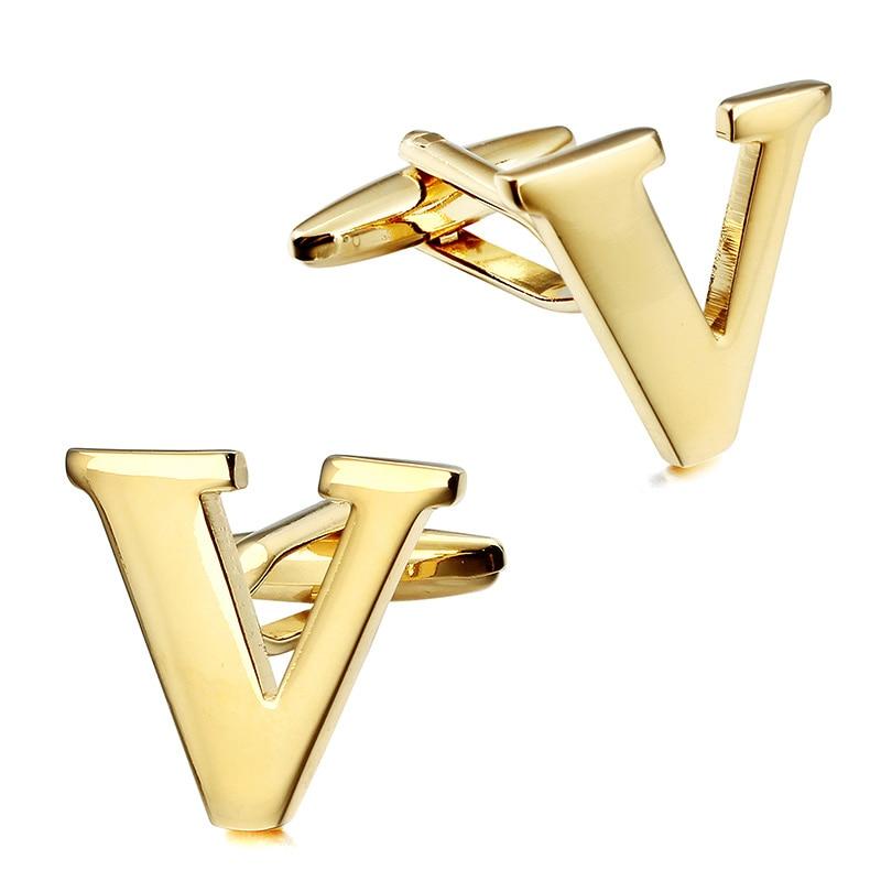 Gold-Tone Monogram Cufflinks GR V 