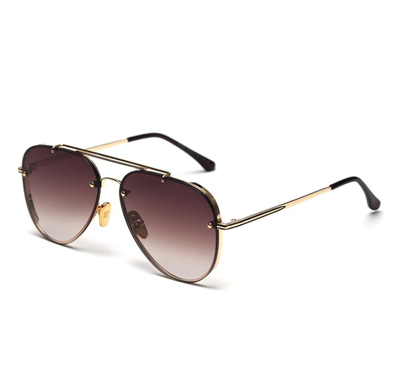 Gordi Aviator Gradient Sunglasses GR Gold Brown UV400 