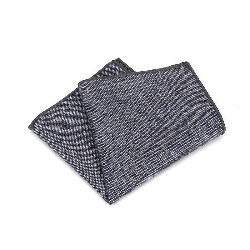 Gordon Solid Wool Pocket Square GR Grey 