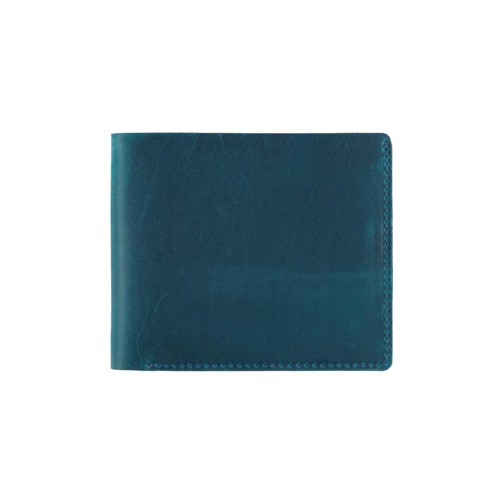 Gustavo Crazy Horse Leather Bifold Wallet GR Blue 