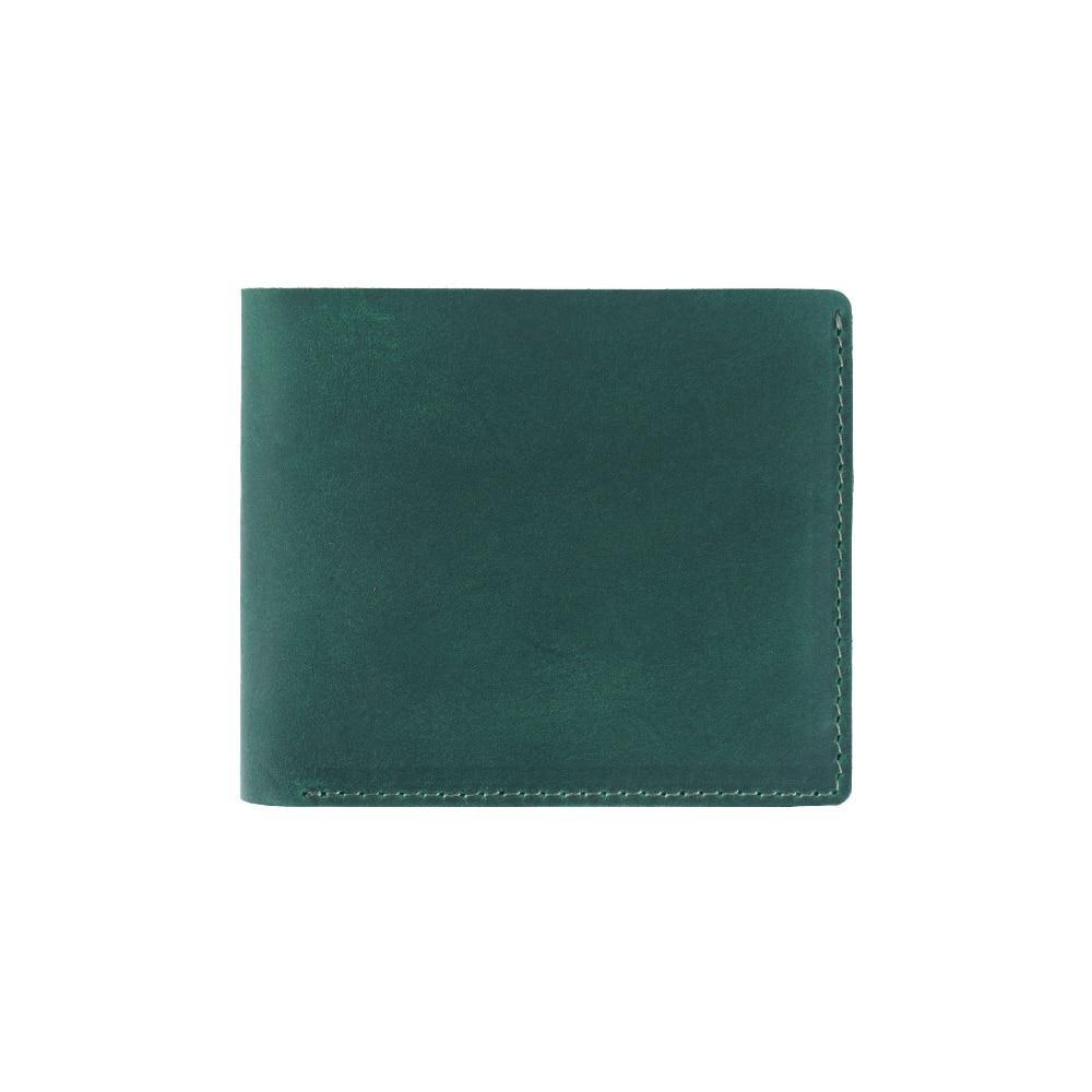 Gustavo Crazy Horse Leather Bifold Wallet GR Green 
