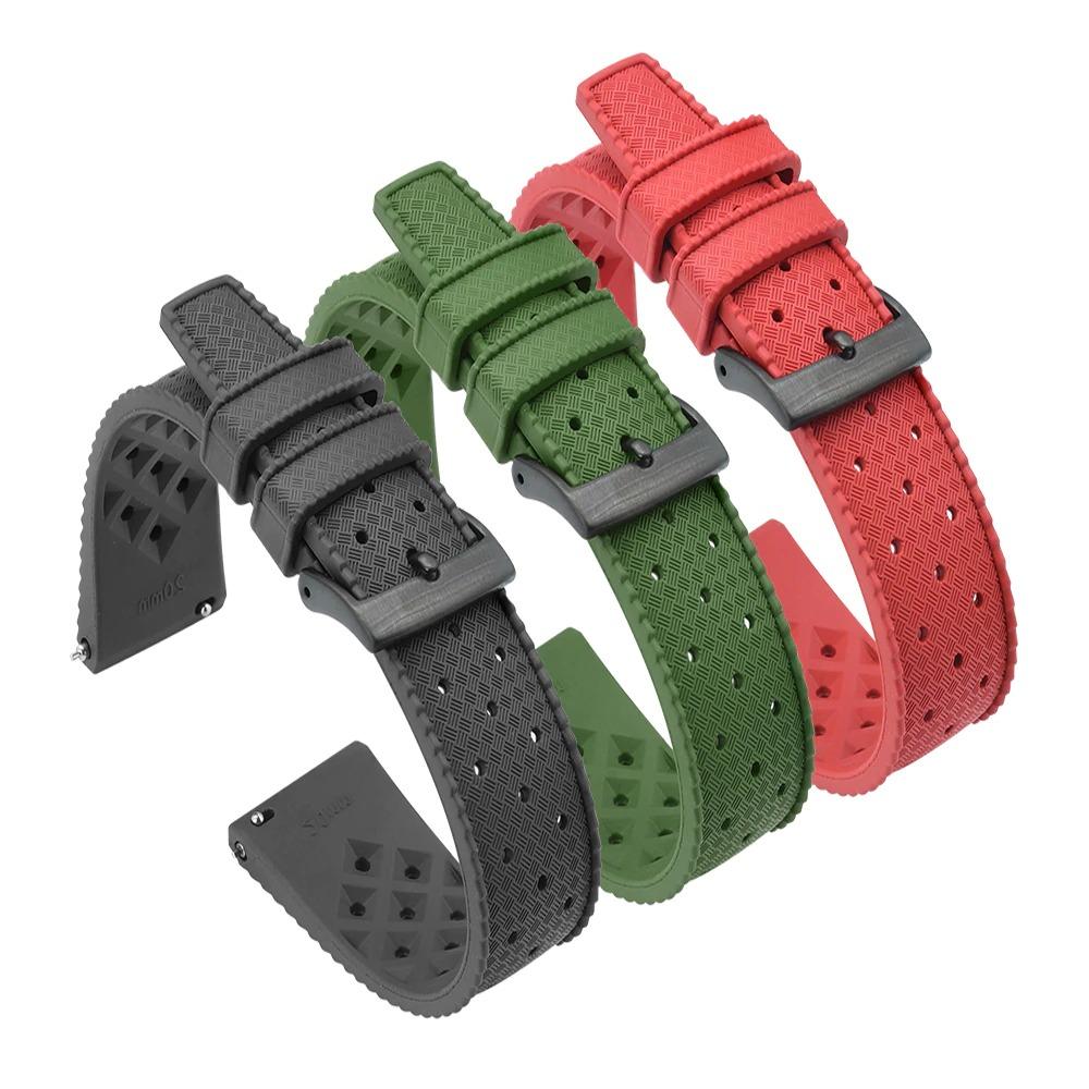 Hans Tropic Rubber Watch Strap With Tang Buckle GR 