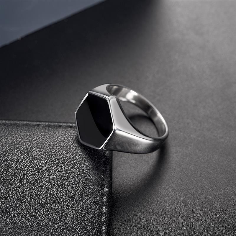 Hexagon Signet Ring GR 