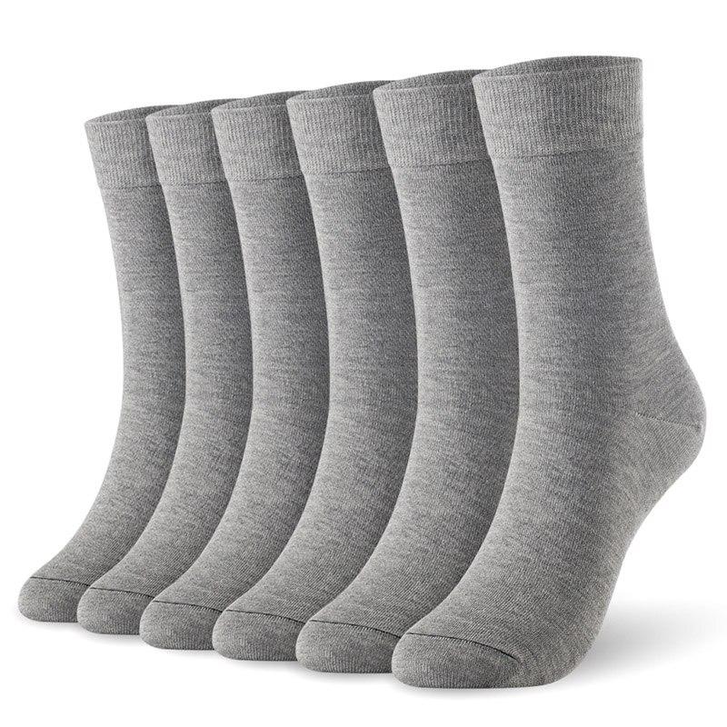 High Bamboo Fiber Business Socks 3 pairs Set GR Grey US 7-11 / EU 40-46 