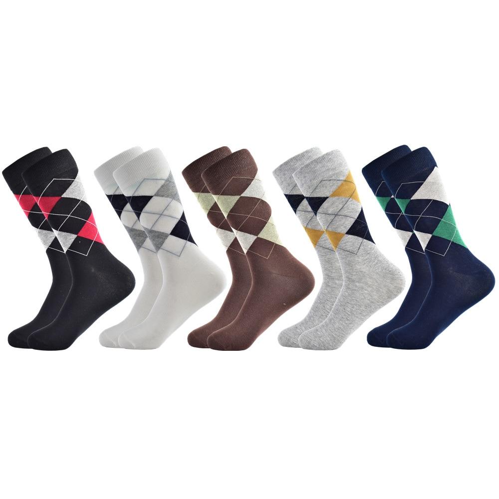 High Cotton Argyle Business Socks Set GR 5 pairs US7.5-12 EUR 40-46 