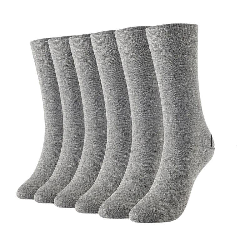 High Cotton Business Solid Socks 6 pairs Set GR Grey US 7-11 / EUR 40-46 