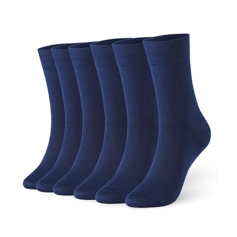 High Cotton Business Solid Socks 6 pairs Set GR Navy Blue US 7-11 / EUR 40-46 
