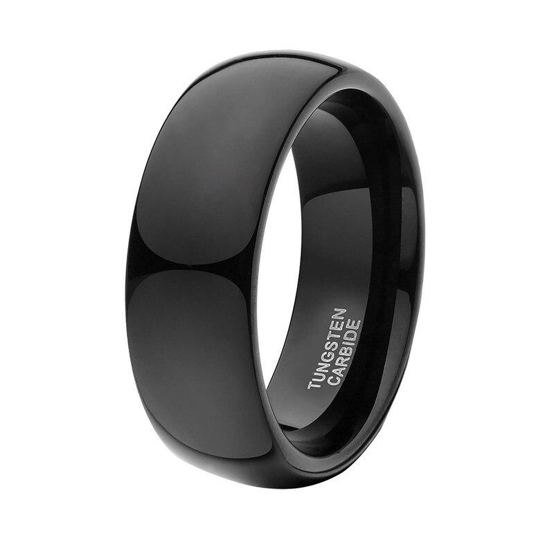 High Polished Black Tungsten Carbide Ring GR 