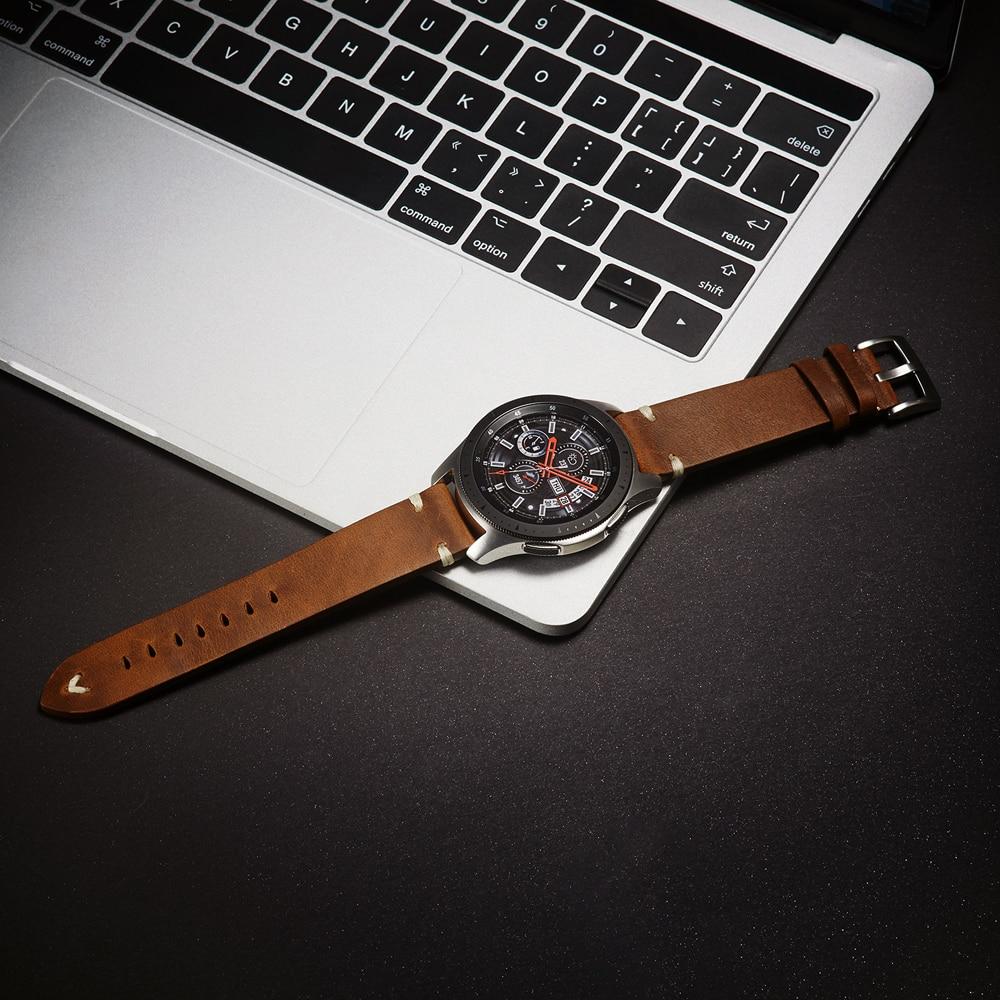 Hubert Handmade Oil Wax Leather Watch Strap With Black Buckle GR 