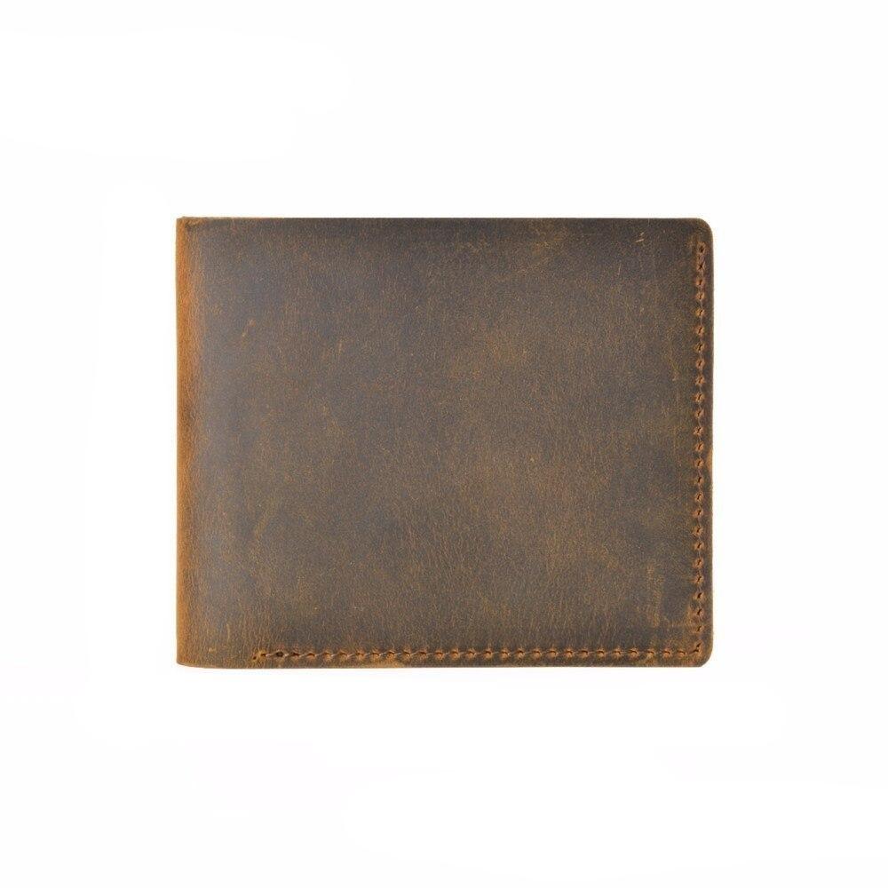 Ignacio Slim Cow Leather Bifold Wallet GR Brown 