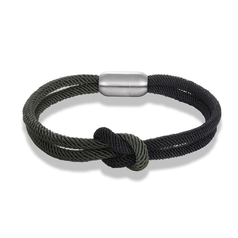 Infinity Knot Bracelet GR Black & Green S 