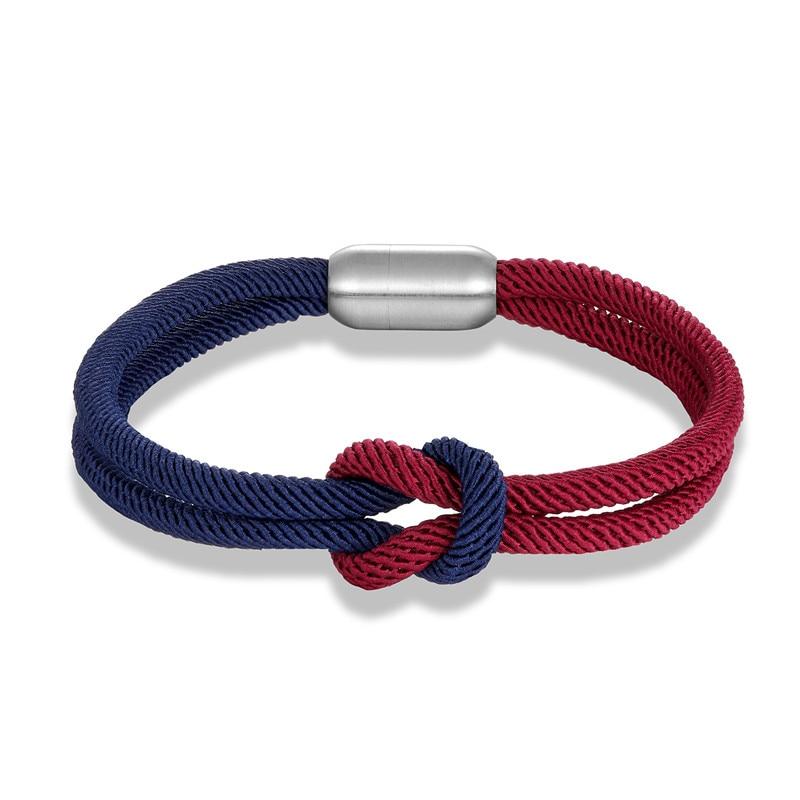 Infinity Knot Bracelet GR Blue & Red S 