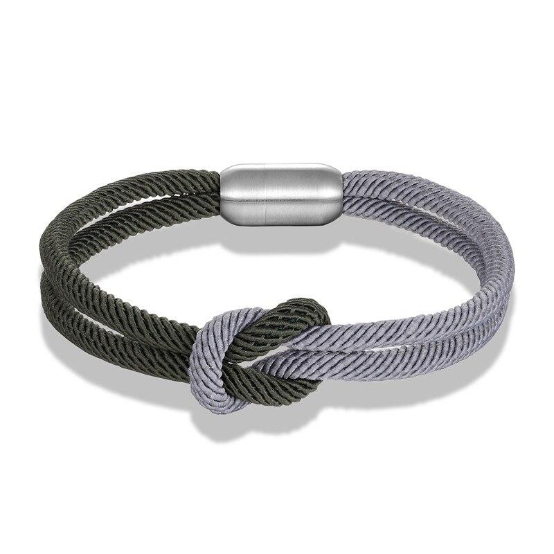 Infinity Knot Bracelet GR Green gray S 