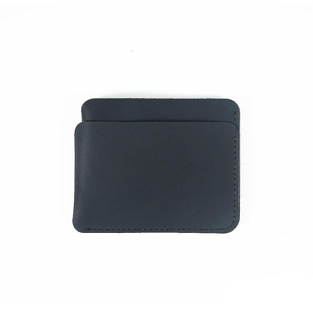 Jorg Minimalist Cow Leather Card Holder GR Black 