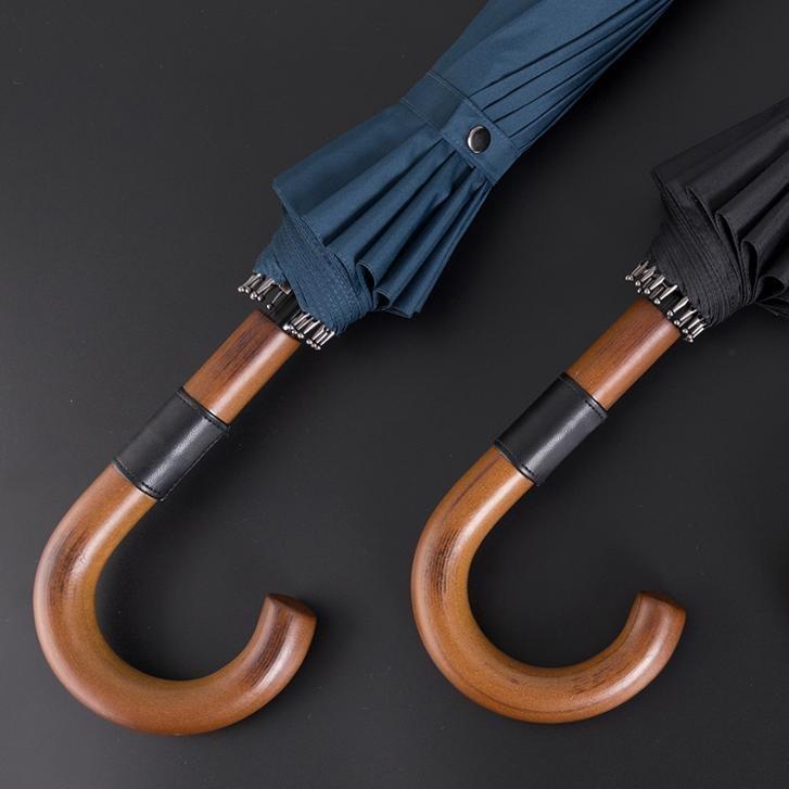 Large 120 cm Wooden Handle Premium Umbrella Parachase 
