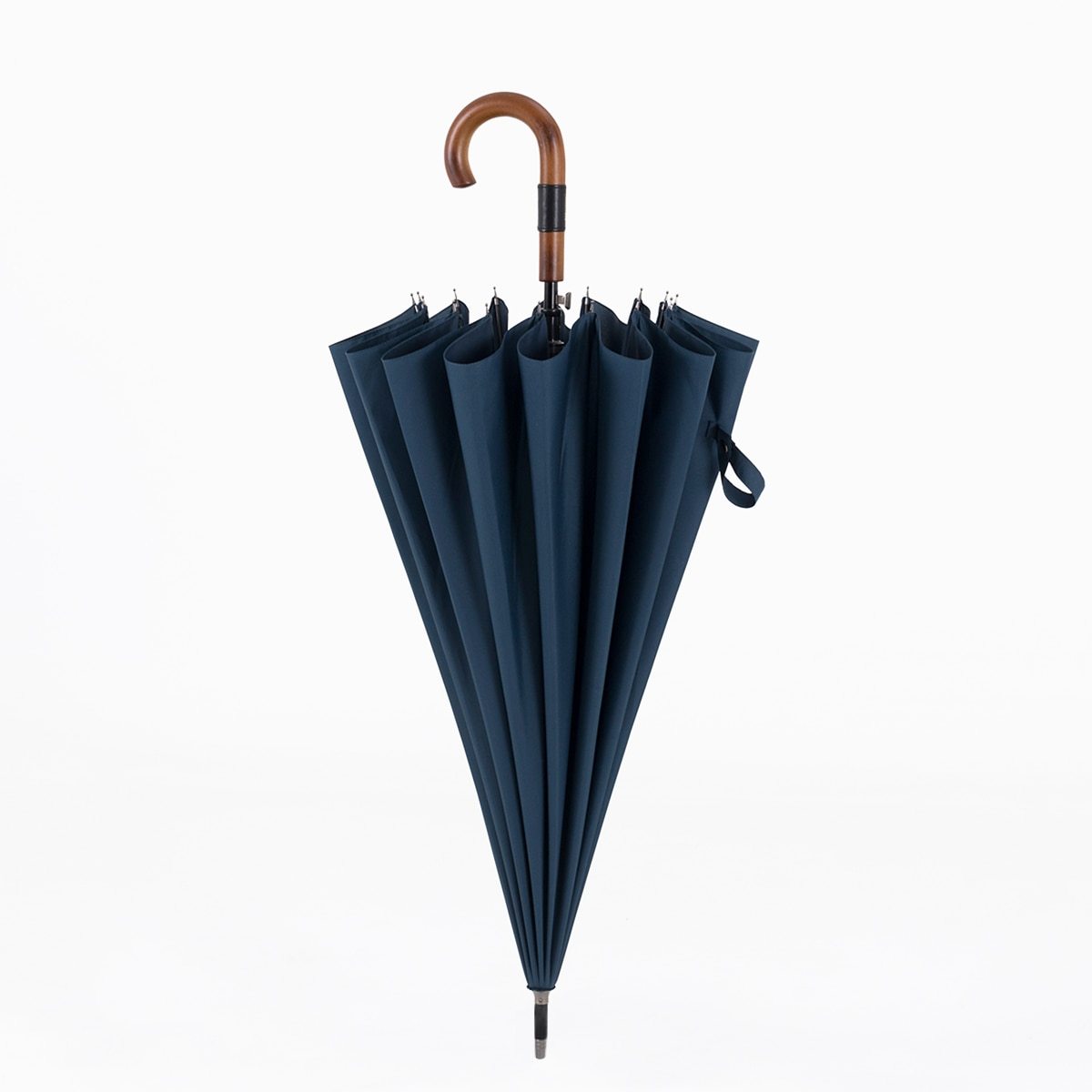Large 120 cm Wooden Handle Premium Umbrella Parachase Navy 