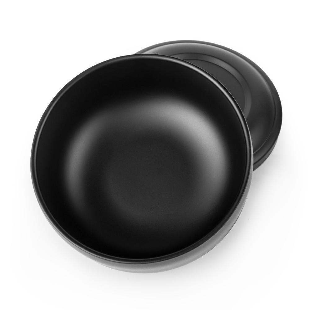 Large Black Stainless Steel Shaving Soap Bowl GR 
