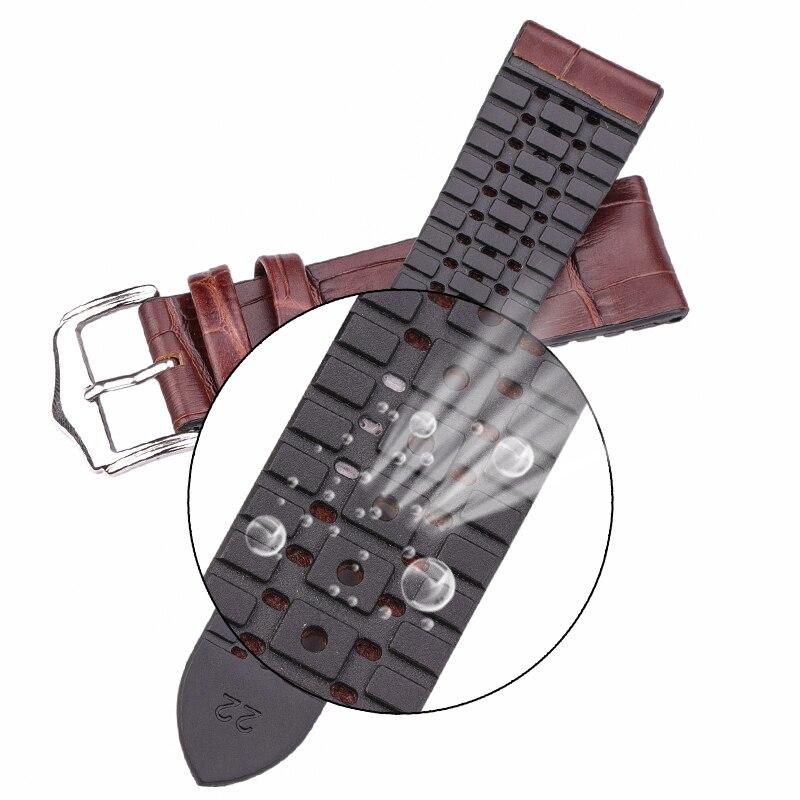 Leandro Cowhide Leather And Silicone Hybrid Watch Strap GR 