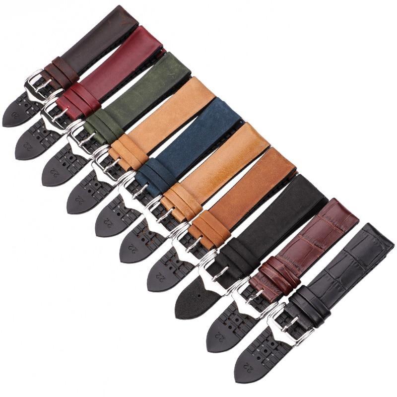 Leandro Cowhide Leather And Silicone Hybrid Watch Strap GR 