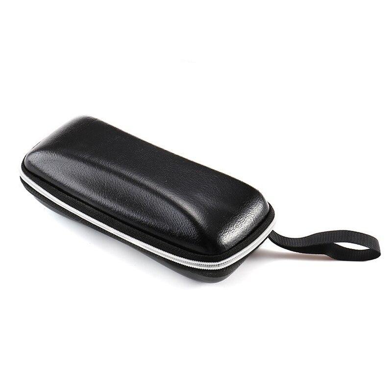 Leather Zippered Sunglass Case GR Black 