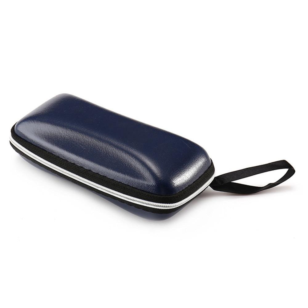 Leather Zippered Sunglass Case GR Blue 