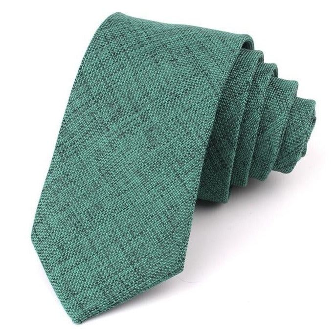 Leisure Solid Slim Tie GR Green 