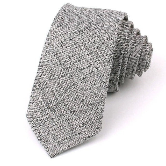 Leisure Solid Slim Tie GR Grey 