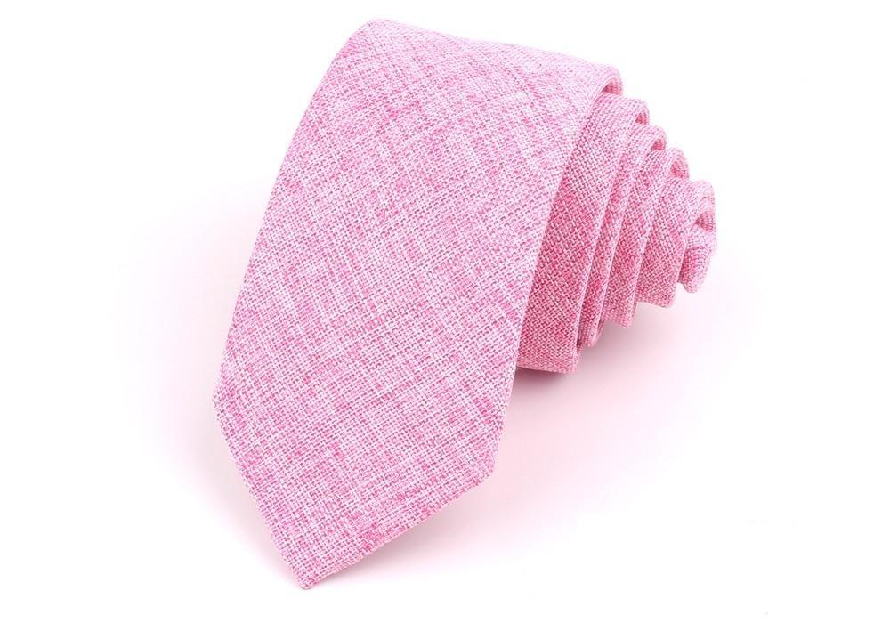 Leisure Solid Slim Tie GR Pink 
