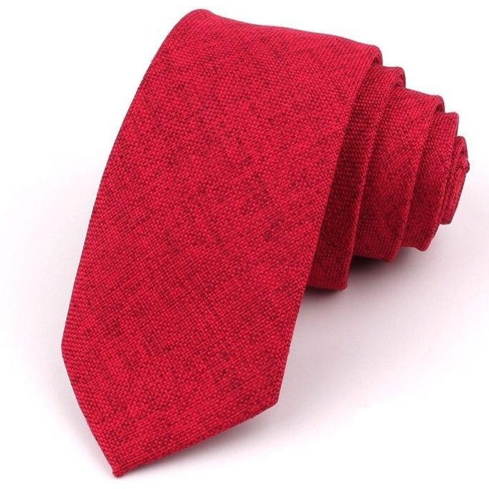 Leisure Solid Slim Tie GR Red 