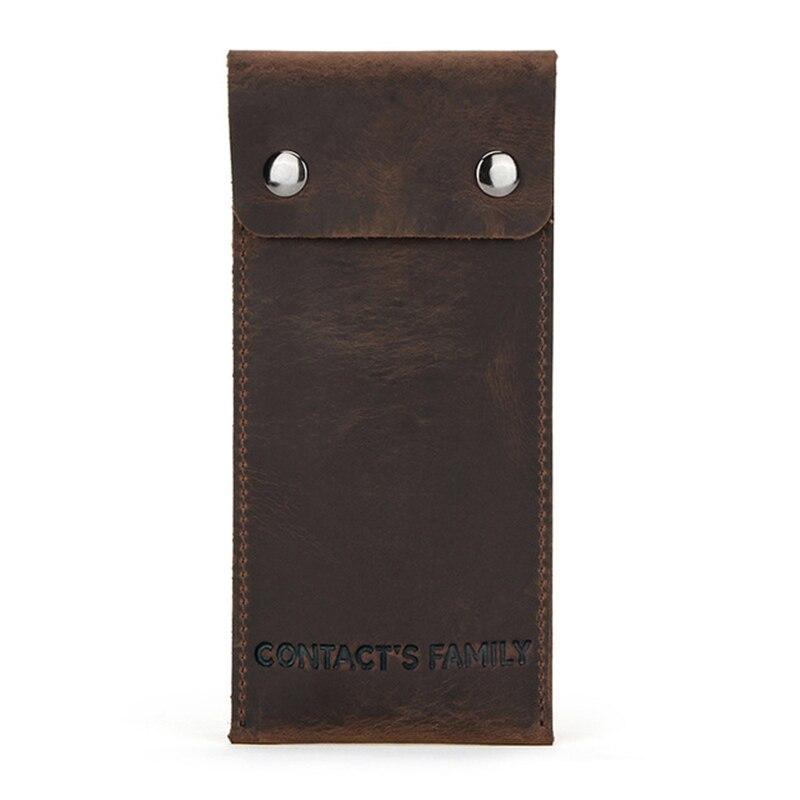 Leo Cowhide Leather Single Watch Travel Case GR Coffee 