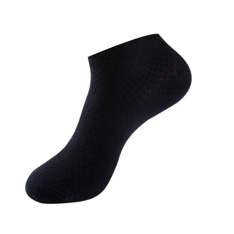 Low Bamboo Fiber Ankle Socks 5 pairs Set GR Black 