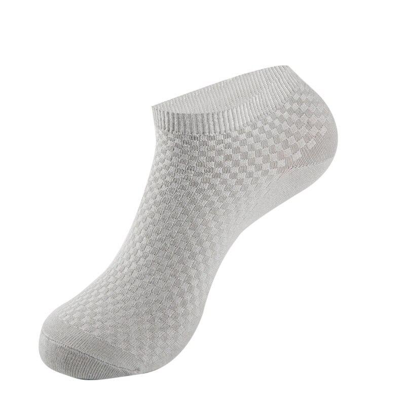 Low Bamboo Fiber Ankle Socks 5 pairs Set GR Grey 