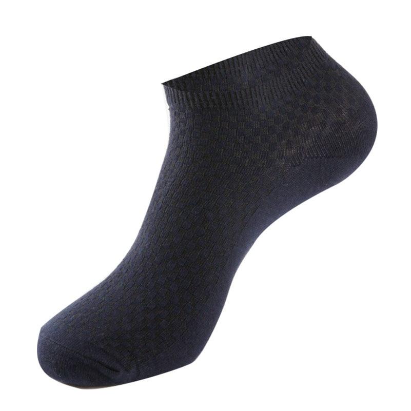 Low Bamboo Fiber Ankle Socks 5 pairs Set GR Navy Blue 