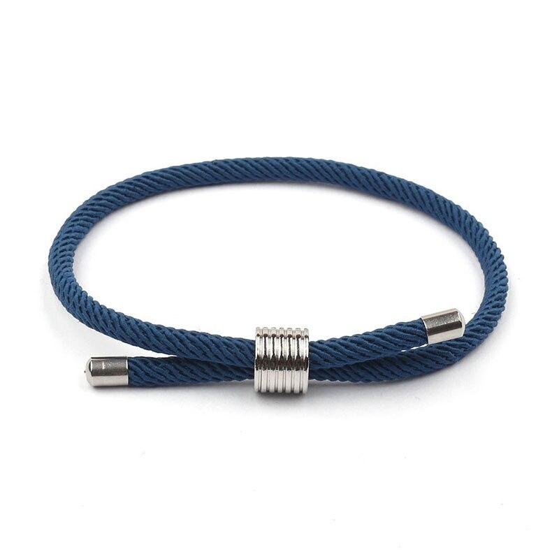 Luca Minimalist Milan Rope Bracelet GR Blue 