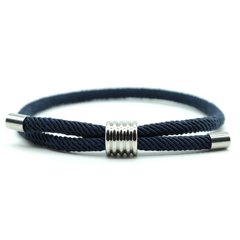 Luca Minimalist Milan Rope Bracelet GR Navy 