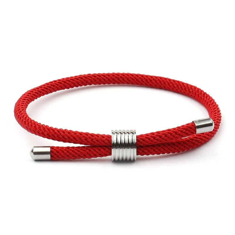 Luca Minimalist Milan Rope Bracelet GR Red 