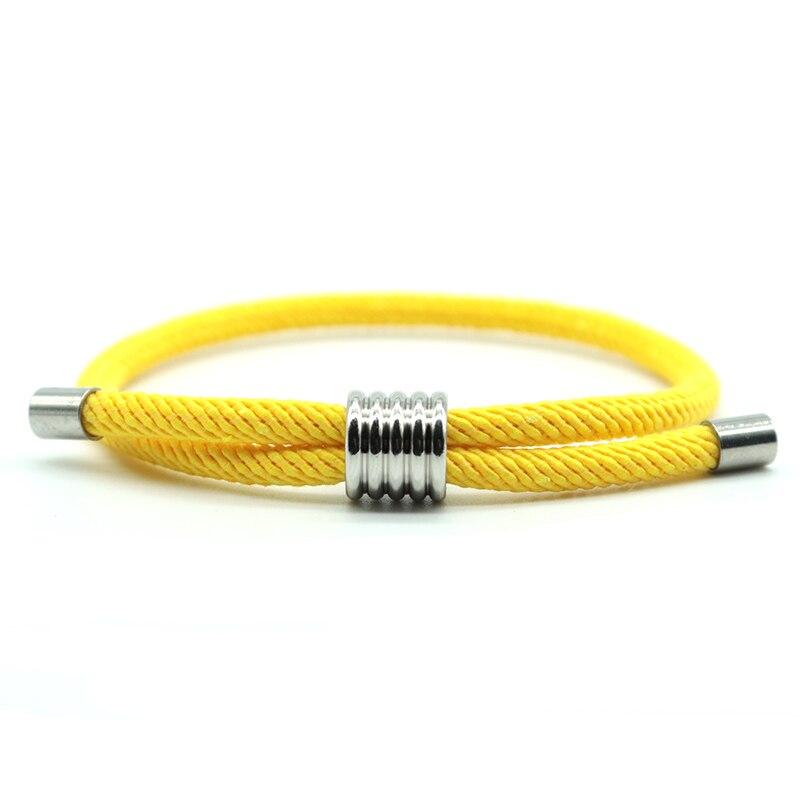 Luca Minimalist Milan Rope Bracelet GR Yellow 