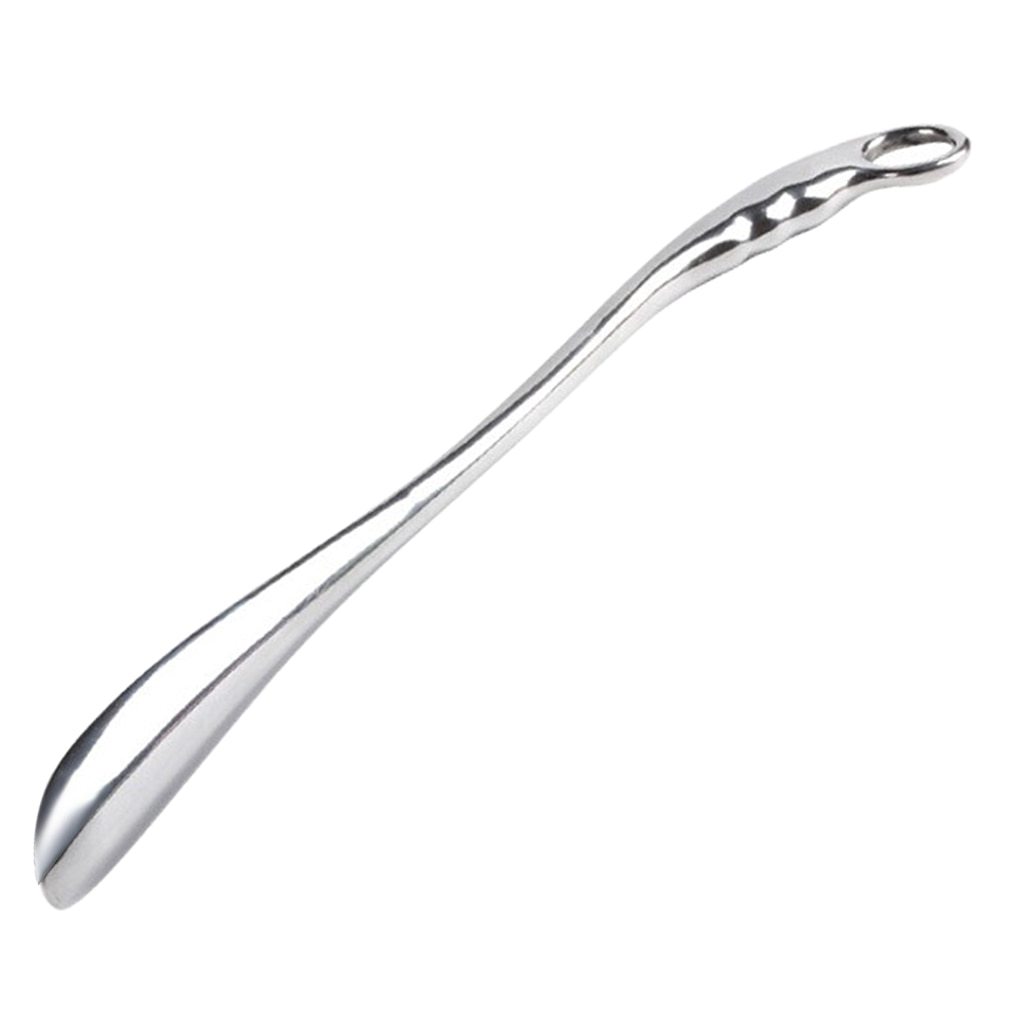 Luxury Silver-Tone Solid Metal Shoehorn GR 