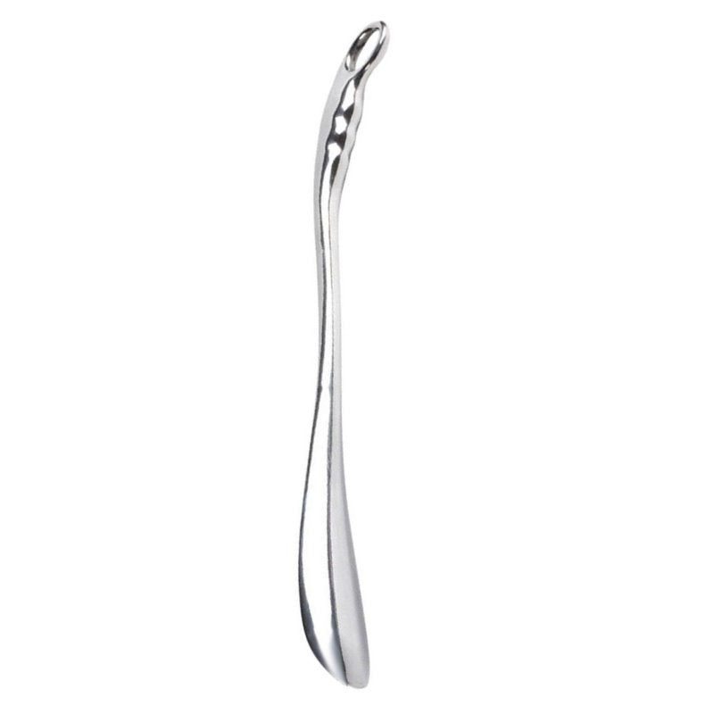 Luxury Silver-Tone Solid Metal Shoehorn GR Long Handled 52 cm 