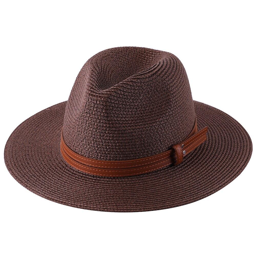 Malaga Panama Hat With Leather Band GR Brown 56-58cm 