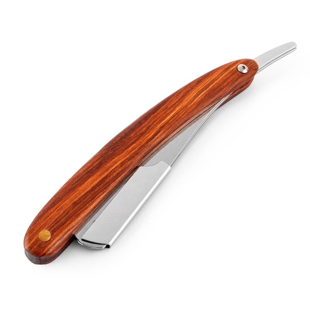 Manetto Shavette Straight Razor With Wooden Handle GR 