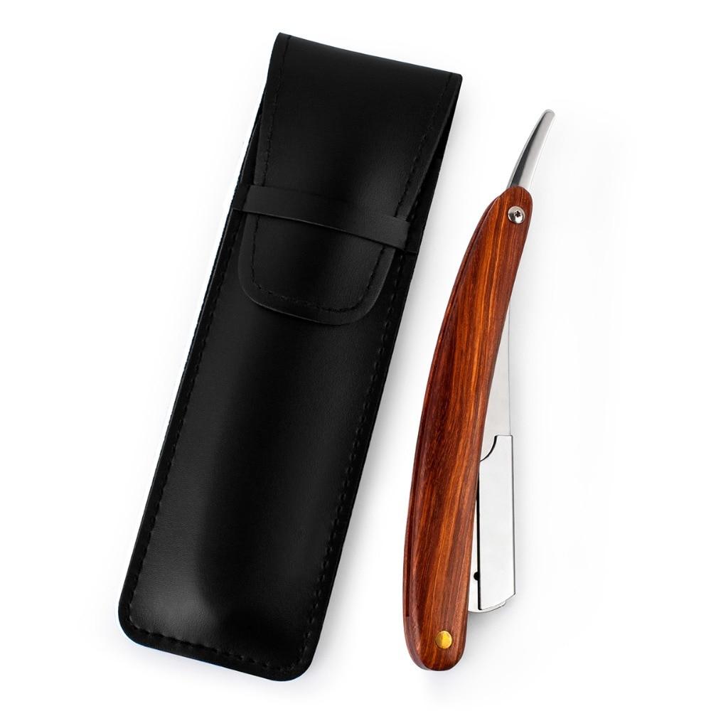 Manetto Shavette Straight Razor With Wooden Handle GR 