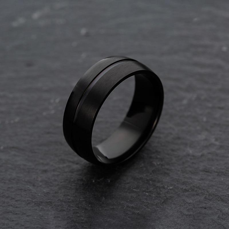 Matte Black Stainless Steel Ring GR 