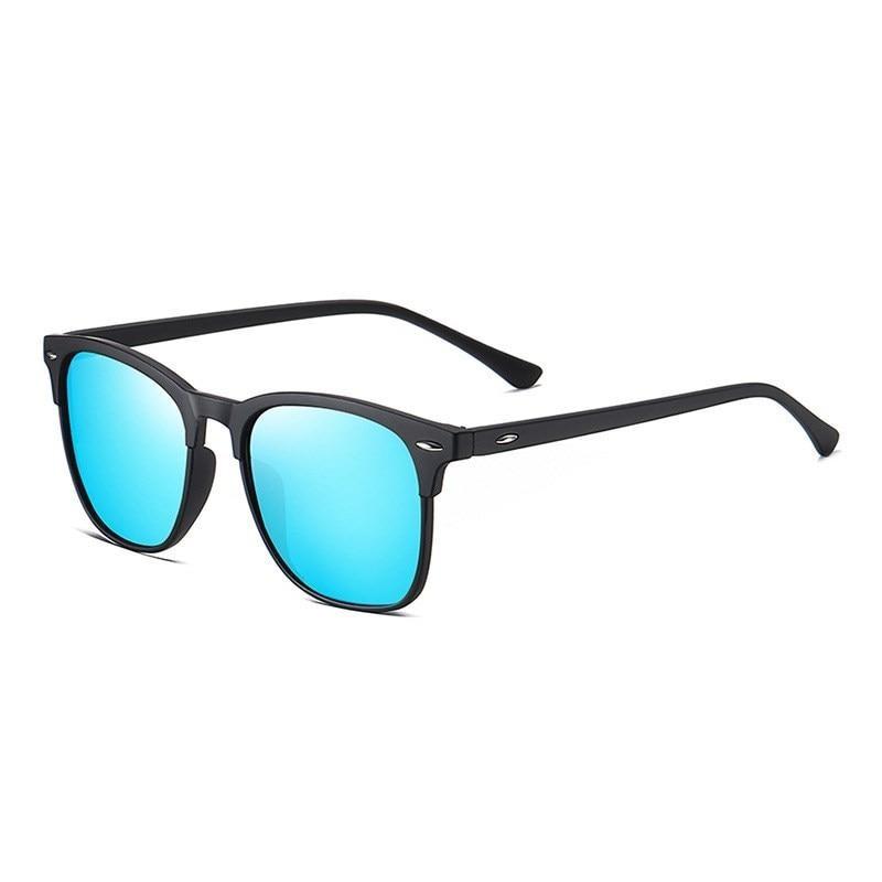Matteo Polarized Black Sunglasses GR Blue 