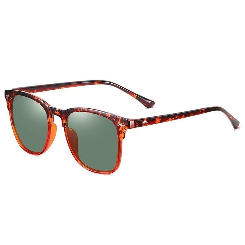 Matteo Polarized Leopard Sunglasses GR Green 