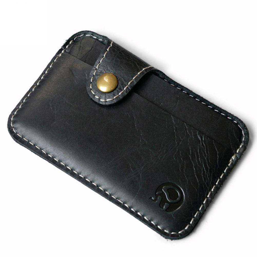 Mauro Vintage Cow Leather Card Holder GR Black 
