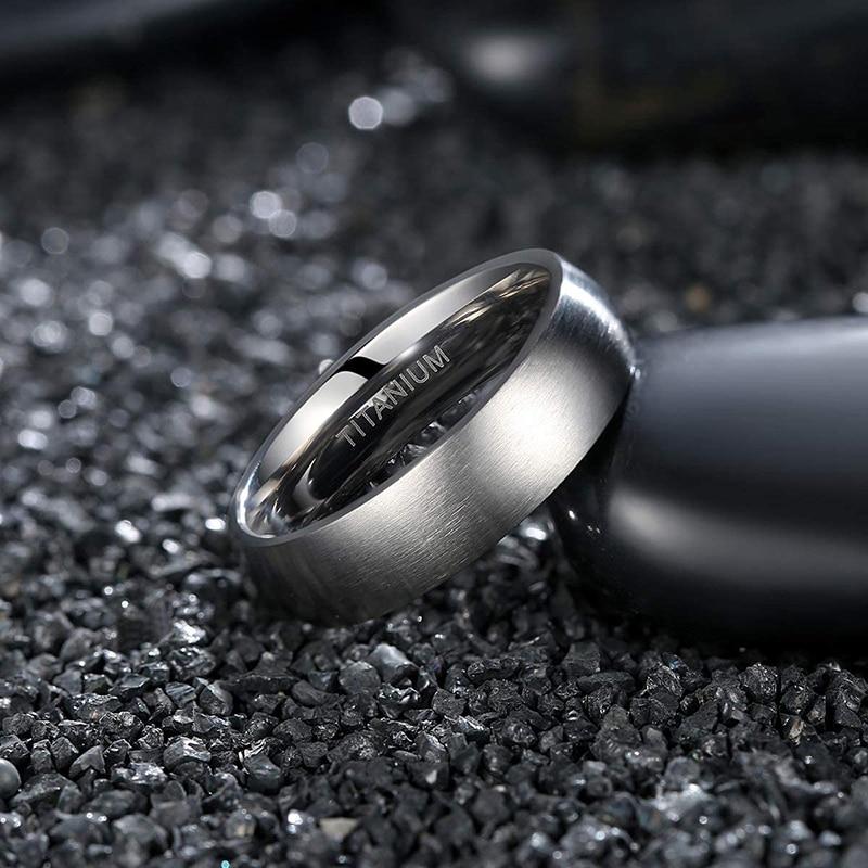 Minimalist Brushed Silver-Tone Titanium Ring GR 