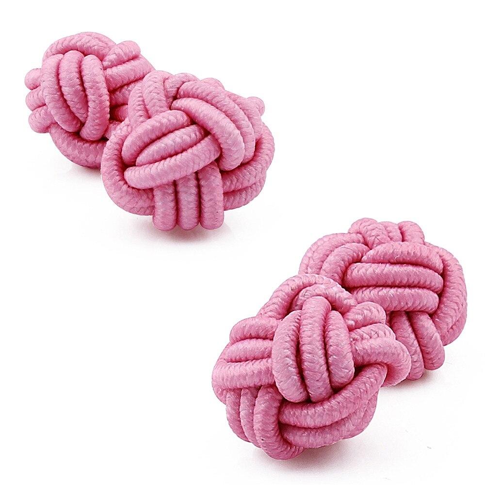 Minimalist Knot Cufflinks GR Light Pink 